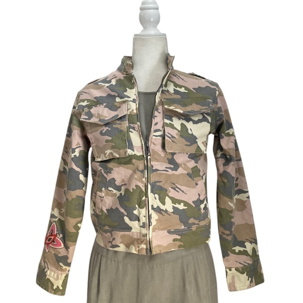 Zadig & Voltaire Charlotte Camo Jacket LOVE Spellout